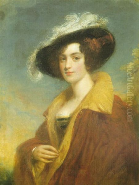Portrait Of A Lady In A Red Cloak - view 1