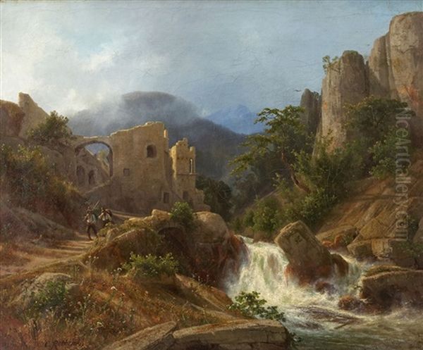 Berglandschaft Mit Wasserfall - view 1