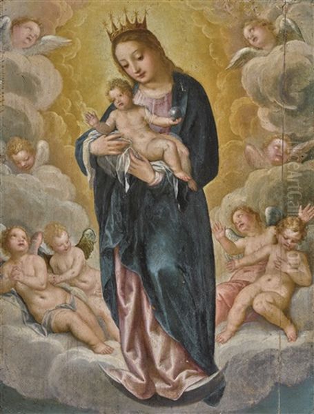 Madonna And Child With Angels - view 1