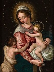 Virgen Con El Nino Y San Juanito by Hans Rottenhammer the Elder
