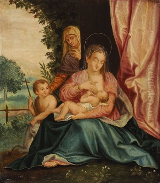 Maria Mit Kind, Johannesknaben Und Elisabeth - view 1