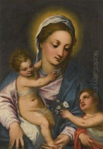 The Virgin And Child With The Infant Saint John by Hans Rottenhammer the Elder