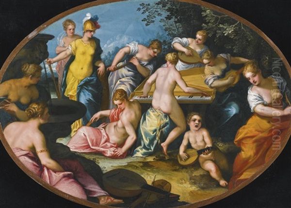 Minerva And The Nine Muses - view 1