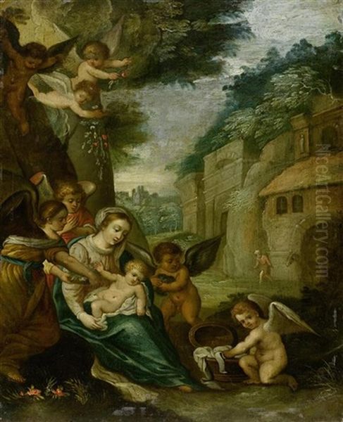 Madonna Mit Kind Und Engeln - view 1