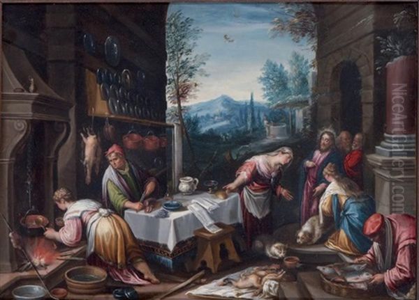 Le Christ Chez Marthe Et Marie (after Bassano) - view 1