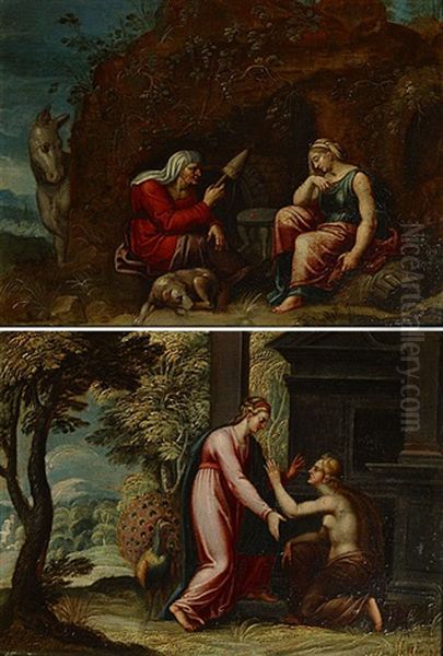 Vrouwen Bij De Grot En Zondares (pair) - view 1