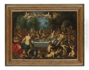 The Feast Of The Gods, Or The Marriage Of Peleus And Thetis by Hans Rottenhammer the Elder