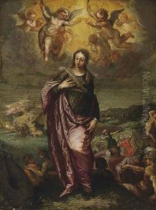 Saint Christina With Scenes From Her Martyrdom Beyond Saint Christina With Scenes From Her Martyrdom Beyond