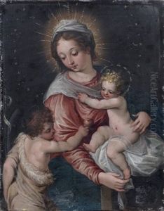 Vierge A L'enfant Et Saint Jean-baptiste