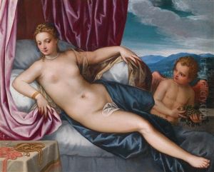 Liegende Venus Und Amor by Hans Rottenhammer the Elder