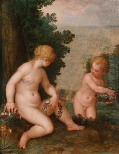 Venus Und Amor - Fruhling by Hans Rottenhammer the Elder