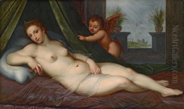 Liegende Venus Und Amor - view 1