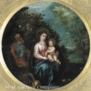 The Holy Family: Rest On The Flight Into Egypt by Hans Rottenhammer the Elder