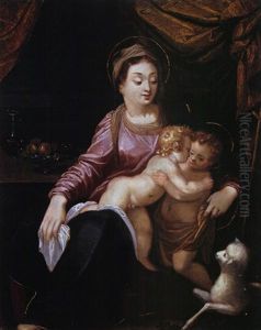 Maria, Jesus Und Johannes by Hans Rottenhammer the Elder