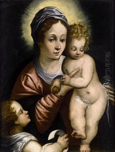 The Madonna And Child With The Infant Saint John The Baptist by Hans Rottenhammer the Elder