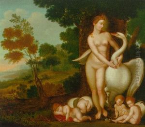 Leda And The Swan by Hans Rottenhammer the Elder