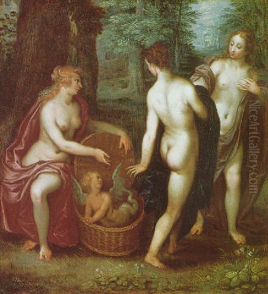The Three Daughters Of Cecrops Discovering The Infant Erichthonius - view 1
