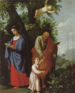 Die Ruckkehr Von Der Flucht Nach Agypten by Hans Rottenhammer the Elder