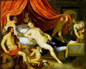 Venere E Marte Con Ancelle, Amorini E Sullo Sfondo Vulcano Nella Fucina