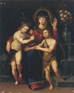 The Virgin And Child With The Infant Saint John The Baptist by Hans Rottenhammer the Elder