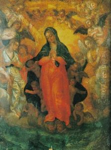 Le Couronnement De La Vierge by Hans Rottenhammer the Elder
