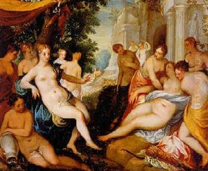 Diana Und Callisto Mit Nymphen by Hans Rottenhammer the Elder