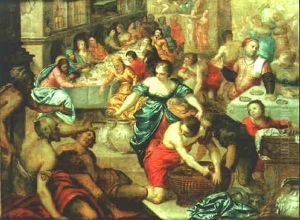 The Marriage Feast At Cana by Hans Rottenhammer the Elder