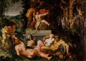 Scene De Bacchanale by Hans Rottenhammer the Elder