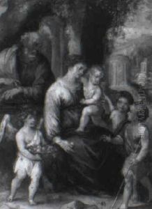 The Virgin And Child With The Infant Saint John The Baptist by Hans Rottenhammer the Elder