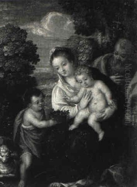Holy Family With St. John In Landscape - view 1