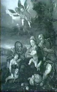 The Holy Family With Saint Elizabeth The Holy Family With Saint Elizabeth