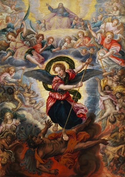Das Jungste Gericht Mit Dem Heiligem Michael Im Kampf Mit Dem Satan - view 1