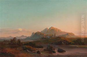 Southern Mountain Landscape by Carl Rottmann