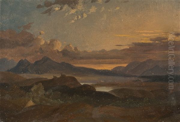 Alpenlandschaft Im Abendlicht - view 1
