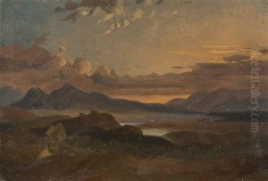 Alpenlandschaft Im Abendlicht