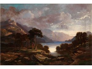 Idealisierte, Bergige Landschaft by Carl Rottmann