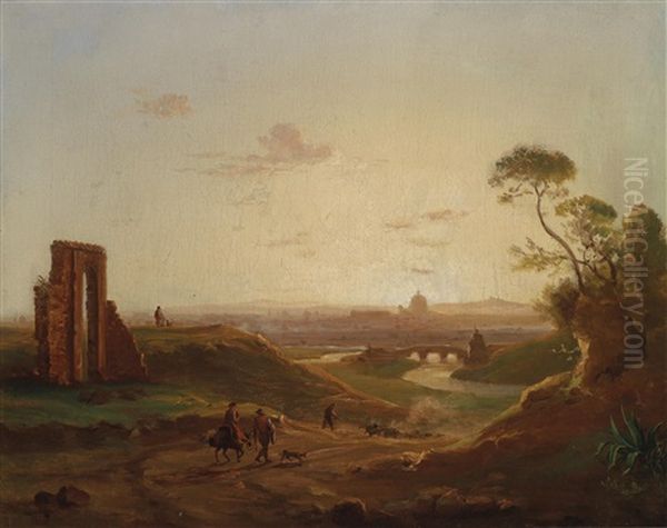 Abenddammerung Uber Einer Weiten, Sudlichen Landschaft - view 1