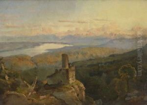 Alpenlandschaft Mit Burgruine