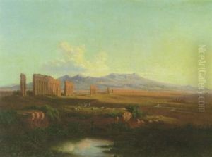 Campagna-landschaft Mit Romischer Wasserleitung