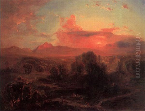 Der Staufen Bei Reichenhall Bei Sonnenuntergangsstimmung - view 1