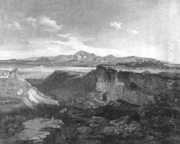 Einsame Gestalt Bei Der Akropolis Von Sikyon - view 1