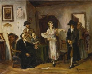 Family With A Baby In An Interior