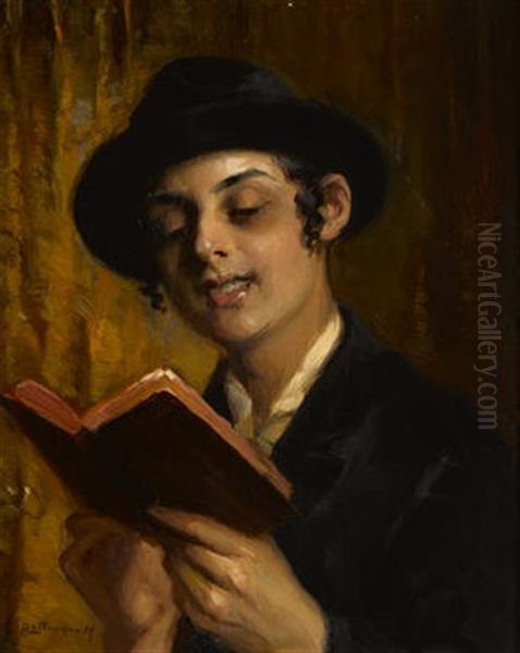 Yeshiva Student Studying - view 1