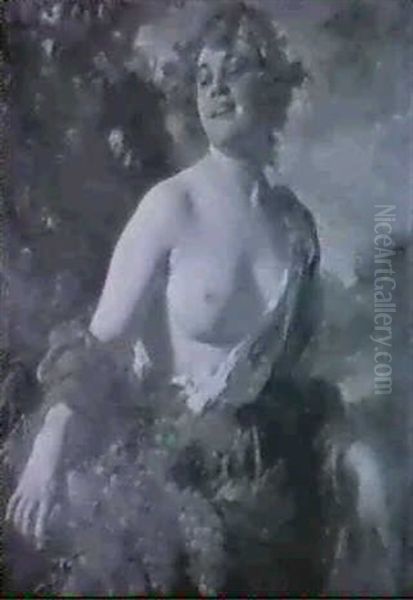 Bacchantin In Rotem Kleid - view 1