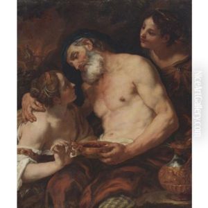 Lot And His Daughters by Johann Franz Michael Rottmayr
