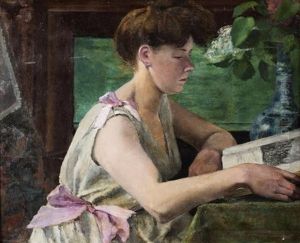 Femme A La Lecture by Henri Rouart