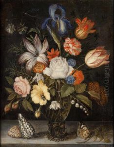 Rose E Tulipani In Un Vaso Di Vetro