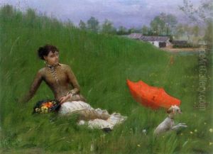 Enjoying The First Days Of Spring by Henri Rouart