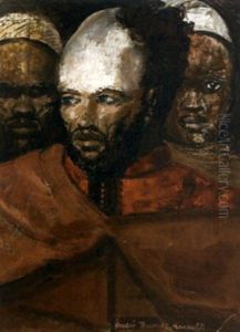 Portrait De Marocains, Rabat (+ Marocains Et Israelites, Rabat, Verso) by Andre Thomas Rouault