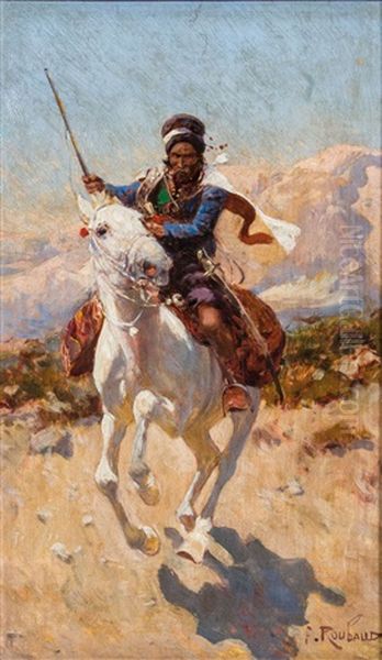 Circassian Horseman by Franz Roubaud
